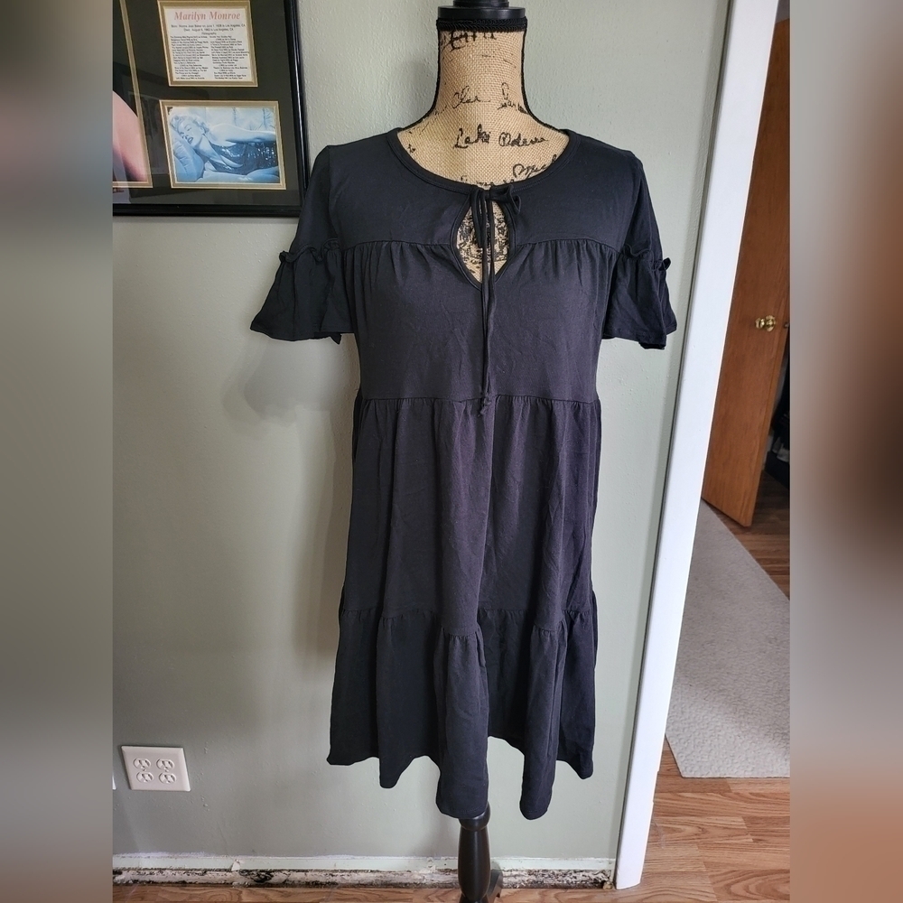 J. Crew Broken-in jersey tiered mini dress NWT